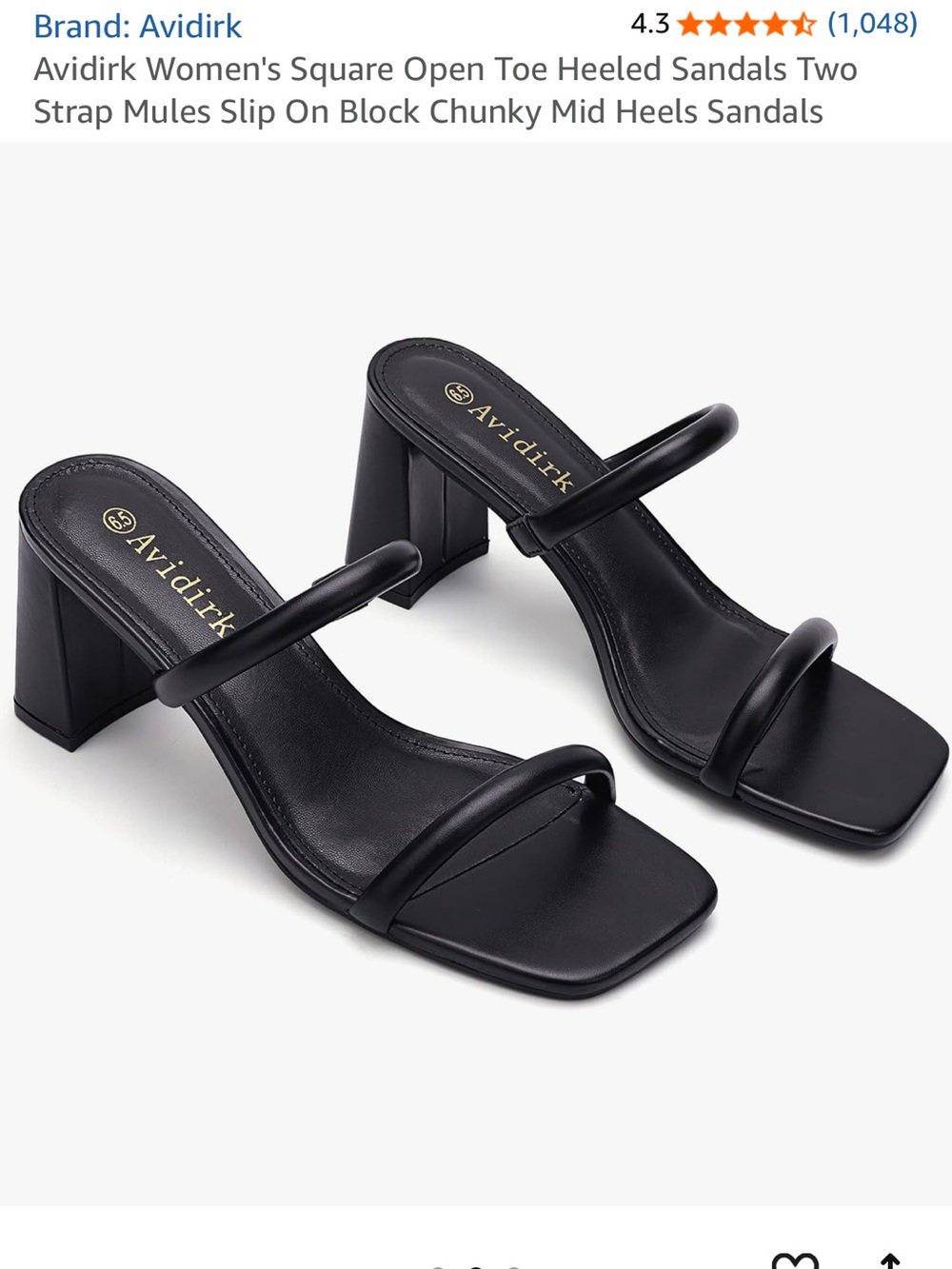 Black Platform Strappy Block Heel Sandals